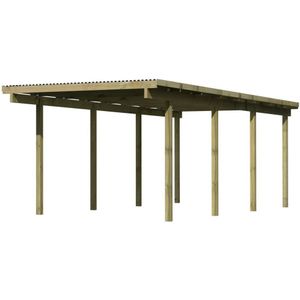 Houten Carport Enkel 2 Karibu 304x676x229cm