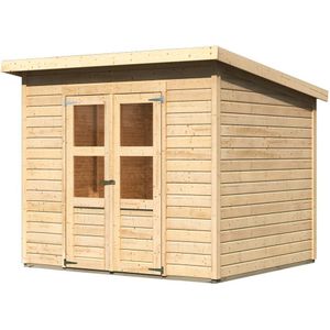 Tuinhuis Merseburg 5 Karibu 242x214x219cm onbehandeld Wanddikte 14mm