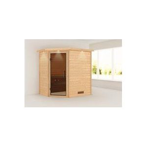 Karibu | Svea Sauna met Dakkraag | Antracietglas
