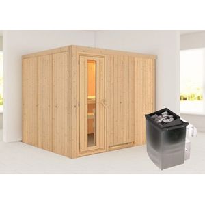 Karibu | Gobin Sauna | Energiesparende Deur | Kachel 9 kW Geïntegreerde Bediening