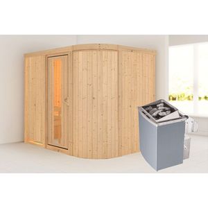 Karibu | Titania 4 Sauna | Energiesparende Deur | Kachel 9 kW Geïntegreerde Bediening