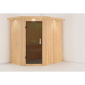 Karibu | Saja Sauna met Dakkraag | Antracietglas