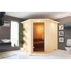 Karibu | Lilja Sauna met Dakkraag | Antracietglas