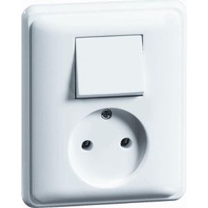 Peha standaard inbouwstopcontact zonder aarding wit - 00244621 - E3MFK