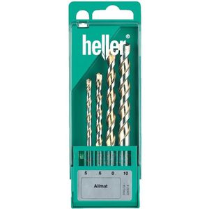 Heller Universele boorset | 4 delig d. 5, 6, 8, 10 mm | ronde schacht | 1 stuk - 22697 22697