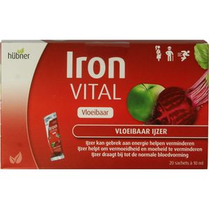 Hübner - Iron Vital - Vloeibaar Ijzer - 20x10ml - Voedingssupplement
