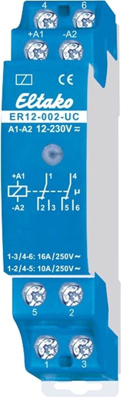 Eltako - ER12-002-UC - Schakelrelais - 230 V - 4 A - 2x Wisselcontact