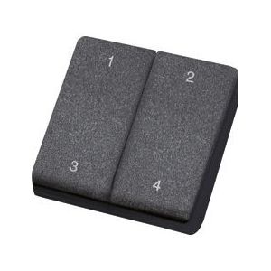 Draadloze Minihandzender - Antraciet - 4-Kanaals - 43x43mm