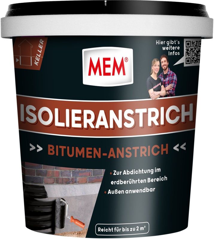 Bitumen Isolieranstrich 1 l Grundierung & Imprägnierung - MEM