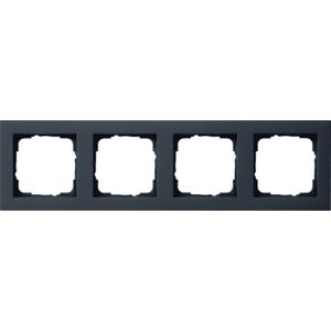 Afdekframe - Mat Zwart - System 55 E2 - 4-voudig