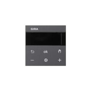 Gira 539428 systeem 3000 kamerthermostaat BT, systeem 55, antraciet