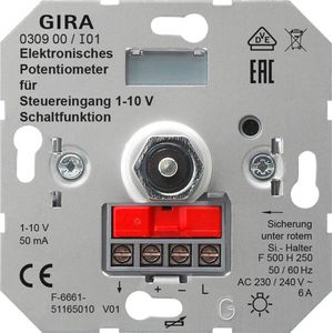 Gira 030900 Dimmer Dimmer & Schakelaar Ingebouwd Metaal, Knoppen + Schakelaars, Zilver