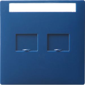 Gira 066346 Cover Modular Jack etiketteringsveld, S, blauw