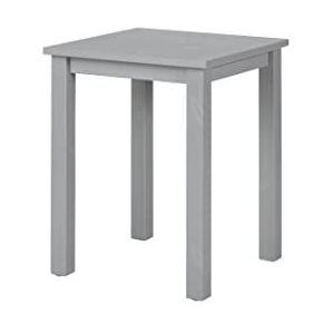 Inter Link Houten bijzettafel | kleine tafel van massief grenen met natuurlijke nerven | FSC-gecertificeerd | salontafel van hout | salontafel | woonkamertafel | 45 x 45 x 55 cm | grijs
