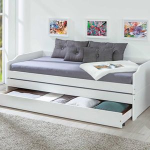 Kajuitbed Lothar 90x200cm 3 slaapplaatsen - white wash