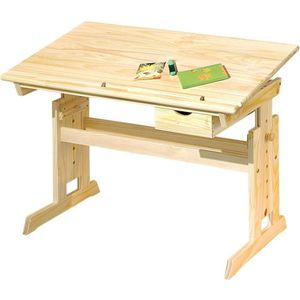 JULIA - Bureau - Hout - Verstelbare Tafelblad - 109x63-96x55 cm