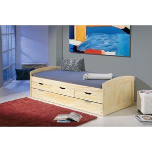 Juniorbed eenpersoonsbed Marinella grenen bed met laden