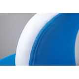 Inter Link bureaustoel voor kinderen, met mesh hoes, in de kleurencombinatie blauw met wit