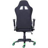Inter Link bureaustoel voor gaming, ergonomische stoel, zwart met groen