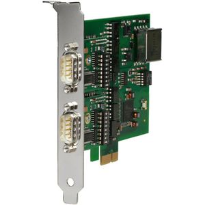 PCI Express-kaart met 2x RS232/422/485, galvanisch geïsoleerd