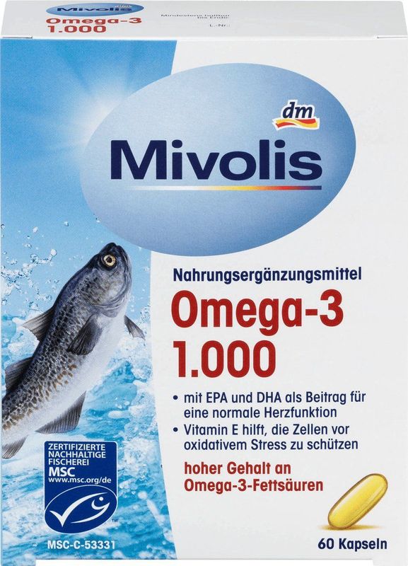 Mivolis Omega-3 1.000, capsules 60 sts, 85,1 g