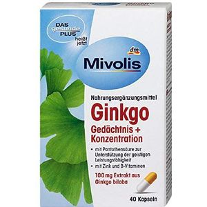 Gezonde plus (Mivolis) Ginkgo geheugen + concentratie glutne + lactosevrij per stuk verpakt (1 x 40 stuks)