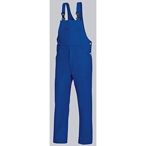 BP 1413-060-13-52 tuinbroek, stoffen bretels met rubberen inzetstuk, 300,00 g/m² puur katoen, koningsblauw, 52