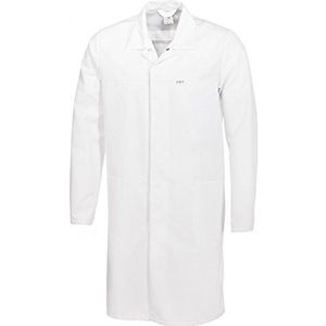 BP 1673 500 unisex mantel van duurzaam gemengd weefsel wit, maat Ss