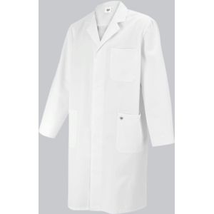 BP 1619-130 herenmantel van puur katoen wit, maat 62n