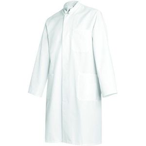 BP 1626-485 herenmantel van duurzaam gemengd weefsel, wit, maat 58n