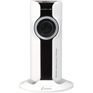 Stabo - WLAN Indoorcam - Netwerkcamera - Zwart, Wit - 180° Fisheye