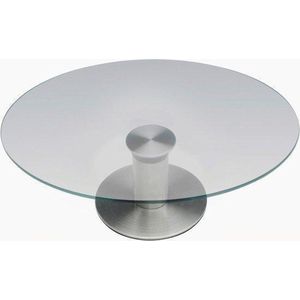 Weis 16031 Roterende taartstandaard diameter 30 cm glas/roestvrij staal