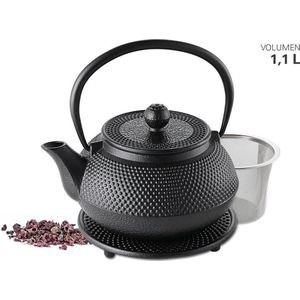 Theepot, Zwart - Gietijzer - 1.1 liter - Weis