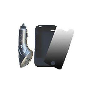 2GO Travel Set mobiele telefoon accessoirekit (siliconen hoes/folie/12/24V adapter) voor Apple iPhone 4G