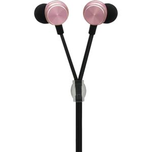 2GO Metalen InEar Headset 3,5 mm stereo, zilver/rood (Bedraad), Koptelefoon, Roze
