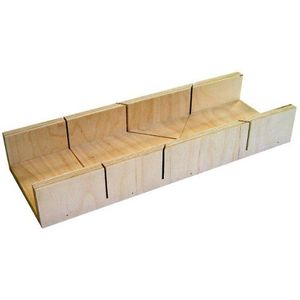 Augusta-Heggenroos, versteklade, 350 x 100 x 40 mm, snijlade van berkenmultiplex, 12 mm dikte voor nauwkeurig zagen op versteking voor 45 ° en 90 graden hoek, zaaghulp