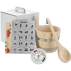 Sauna accessoires set standaard 5-delig - Eliga