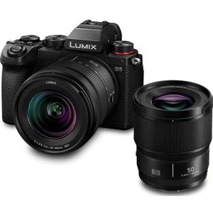 Panasonic - LUMIX S DC-S5KCE-EG - Allround Cameraset - Zwart - Met Lenzen S-R2060 en S-S50