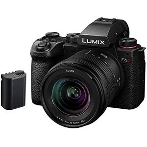 Panasonic LUMIX DC-S5M2KE S5II Full Frame spiegelloze camera met F3.5-5.6 20-60mm lens, 4K 60P en 6K 30P, klapdisplay, WLAN, Active IS, met DMW-BLK22 reservebatterij, zwart
