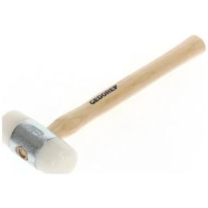 GEDORE Nylon Hamer Met Houten Handvat, Lederen Kop, Ø 50 mm, Essensteel, Gereedschap, Gesmeed, 225 E-50