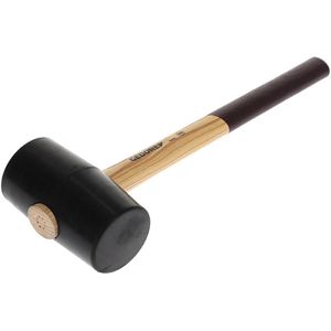 GEDORE Rubberen hamer met houten handvat, Ø 75 mm, hamer met essensteel, met 2 platte banen, gereedschap, gesmeed, 226 E-3