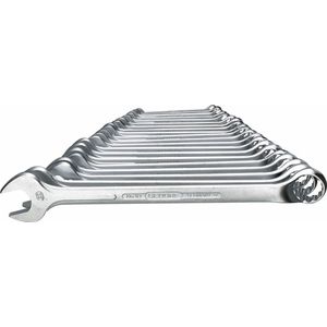 GEDORE Ringsteeksleutelset - 20-delig - Gebogen - Staal