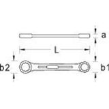 Dubbele ringsleutels DIN837-B 20x22mm GEDORE