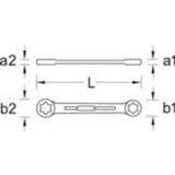 Gedore Ringsleutel plat Torx E20xE24 - 6060220