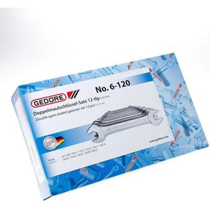 Gedore 6077890 6-120 Dubbele steeksleutelset 12-delig 6 - 32 mm DIN 3110