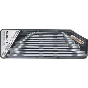 GEDORE - Dubbele Steeksleutelset - 12-delig - Metrisch - Mat Verchroomd