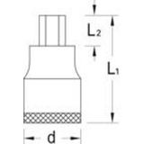 Gedore Dopsleutel Schroevendraaier 1/2''