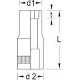 Gedore Dopsleuteldop Zeskant 1/4'' - 10 Mm