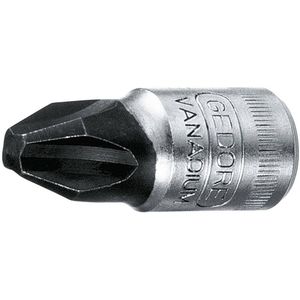 Gedore IKS201 1/4 PH1 x 28 mm Schroevendraaier Bit Socket - Zilver