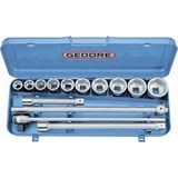 Gedore - Dopsleutelset 3/4" - 14-dlg. - Gedore Blauw - Staal